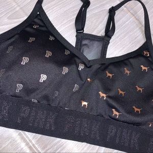 VS PINK P & Dog Logo Sports Bra XS